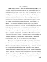 Kant v Utilitarianism