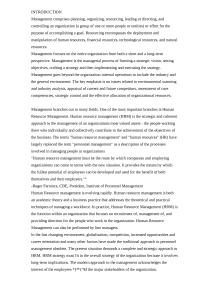 Human Resource Management