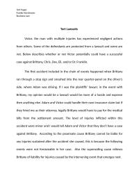 Tort Lawsuits