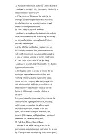 Management Theories A Acceptance
