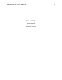 Ethics In The Workplace Running