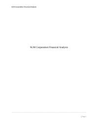 SLM Corporation Financial Analysisslm corporation