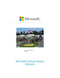 Microsoft Annual Report Analysis