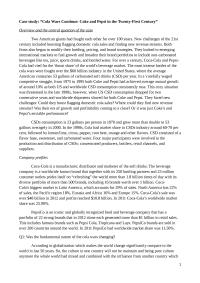 Case study: &ldquo;Cola Wars Continue: Coke and Pepsi in the Twenty-First Century&rdquo;