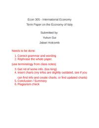 Economy of Italy