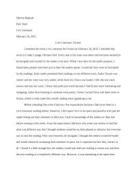 Live Literature: Fiction