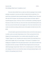Close reading of mark twains cannibalism in cars