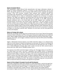 Egypts economic history