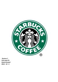 Starbucks Mission Statement Analysis