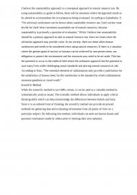 Sustainability I believe the