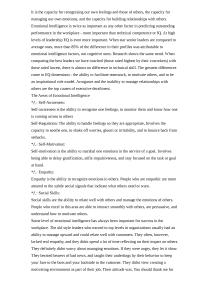 Management It is the capacity for
