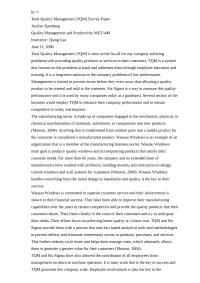 Total Quality Management br