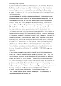Leadership And Management