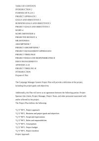 Project Management TABLE OF