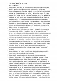 Globalization Discussion