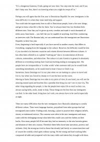 Immigration interview essay