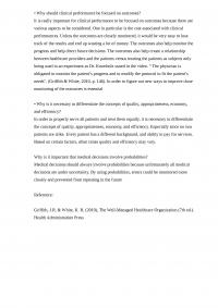 Clinical Performance Essay