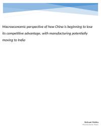 China vs India Manufacturing