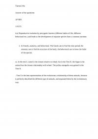 AP BIO essay question