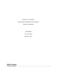 Business Law Analysis of Travel Insurance