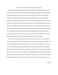 The First Sin and the First Punishment: The Mortality