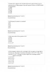 Chem 400 Quiz 1