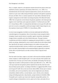 Geriatric Pain Management &Amp; Nursing Implications
