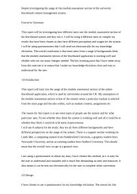 Report Investigating The Usage Of The Module Assessment Section Of The University Blackboard Content Management System.