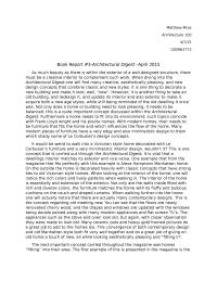 Book Report #3-Architectural Digest