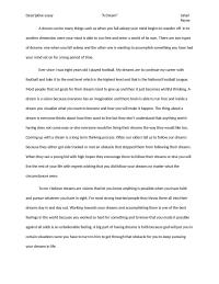 A Dream Essay