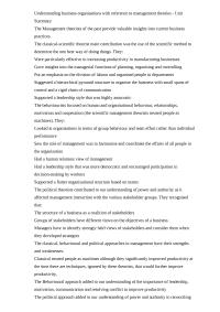 Management Theories