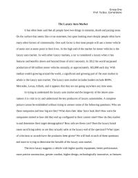 The Luxury Auto Market