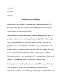 Technology & the Elderly