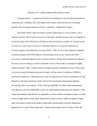 Summary 10.1: Understanding the Bank Balance Sheet