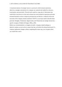 Strategic Management I