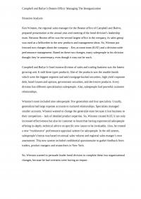 Case situation analysis