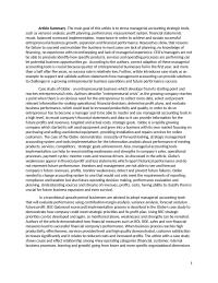 Managerial Accounting Article