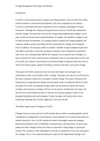 Change Management Plan And Defense