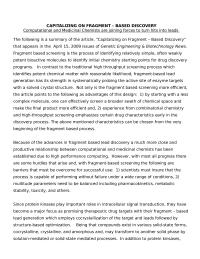 CAPITALIZING ON FRAGMENT &ndash; BASED DISCOVERY