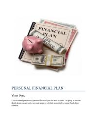 PERSONAL FINANCIAL PLAN