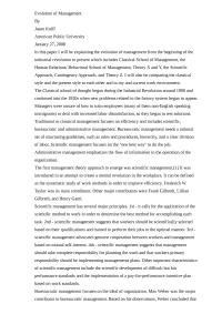Evolution Of Management