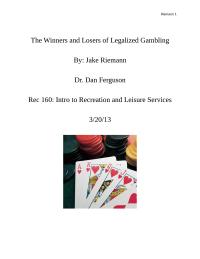 The Winners and Losers of Legalized Gambling
