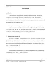 Basic knowledge of Servant Leadership