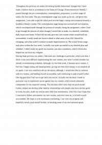 Health Behavior Summary Paper