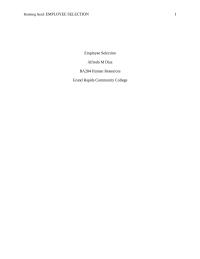 Employee Selection