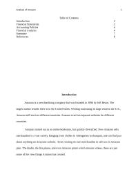 Managerial Accounting Project: Amazon Analysis