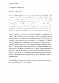 A time to kill analysis essay