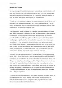 Segregation Essay: Different Way to Think