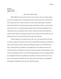 Dress Code in Public Schools