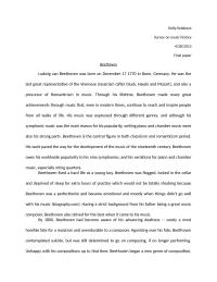 Survey on music history: Beethoven